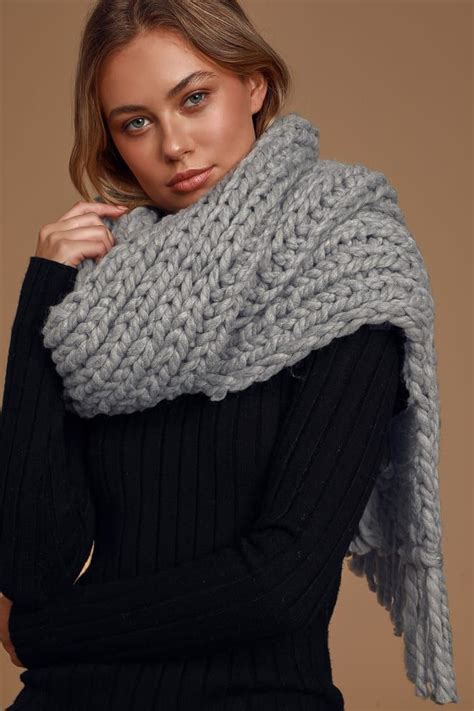 Amazon.com: Oversized Grey Scarf.